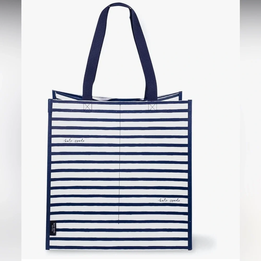 🆕 Kate Spade New York Reusable Shopping Bag, Grocery Tote with Shoulder Straps - Picture 1 of 6